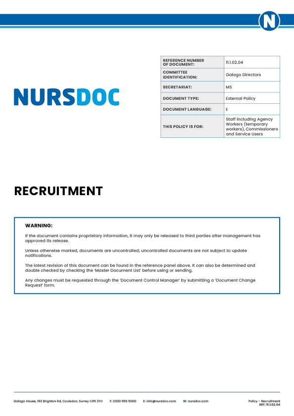 Nursdoc Recruitment Policy 
