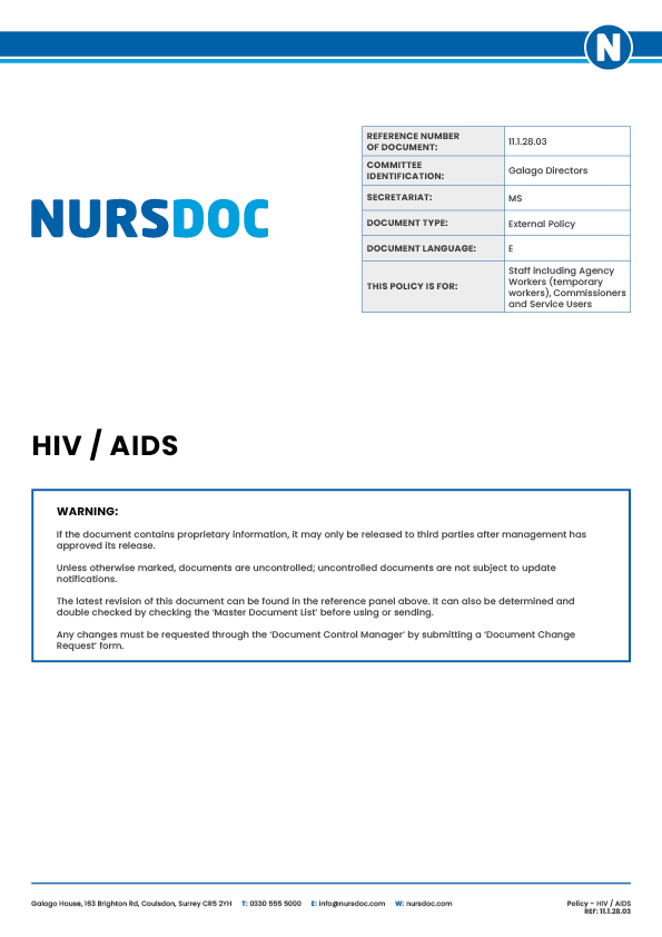 Nursdoc Policy HIV AIDS