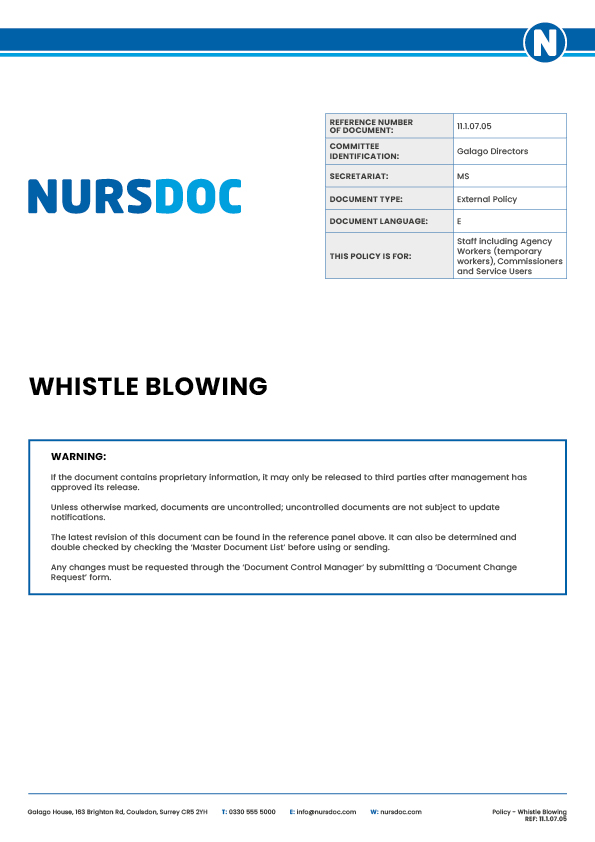 11.1.07.05 Nursdoc Whistle Blowing