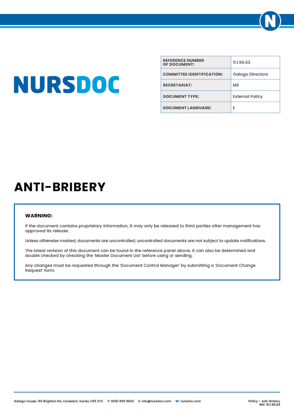 Nursdoc Policy Anti Bribery